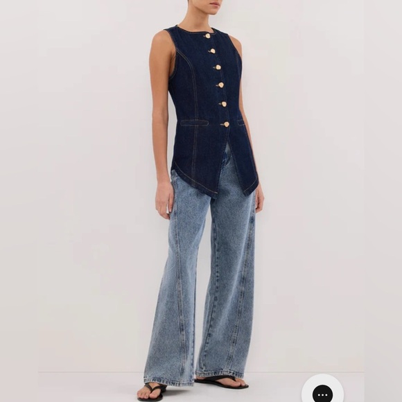 NWT Dissh OLLY Denim Vest INDIGO SZ 10 - Picture 3 of 13